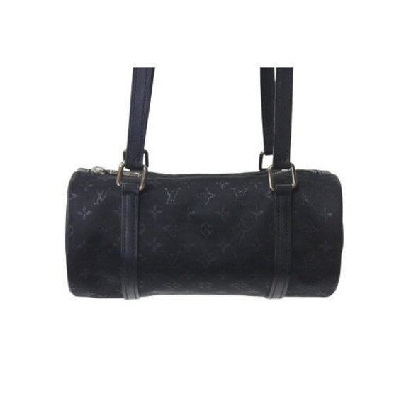 Louis Vuitton Handbag Satin Black Leather Monogram Papillon - Picture 1 of 9